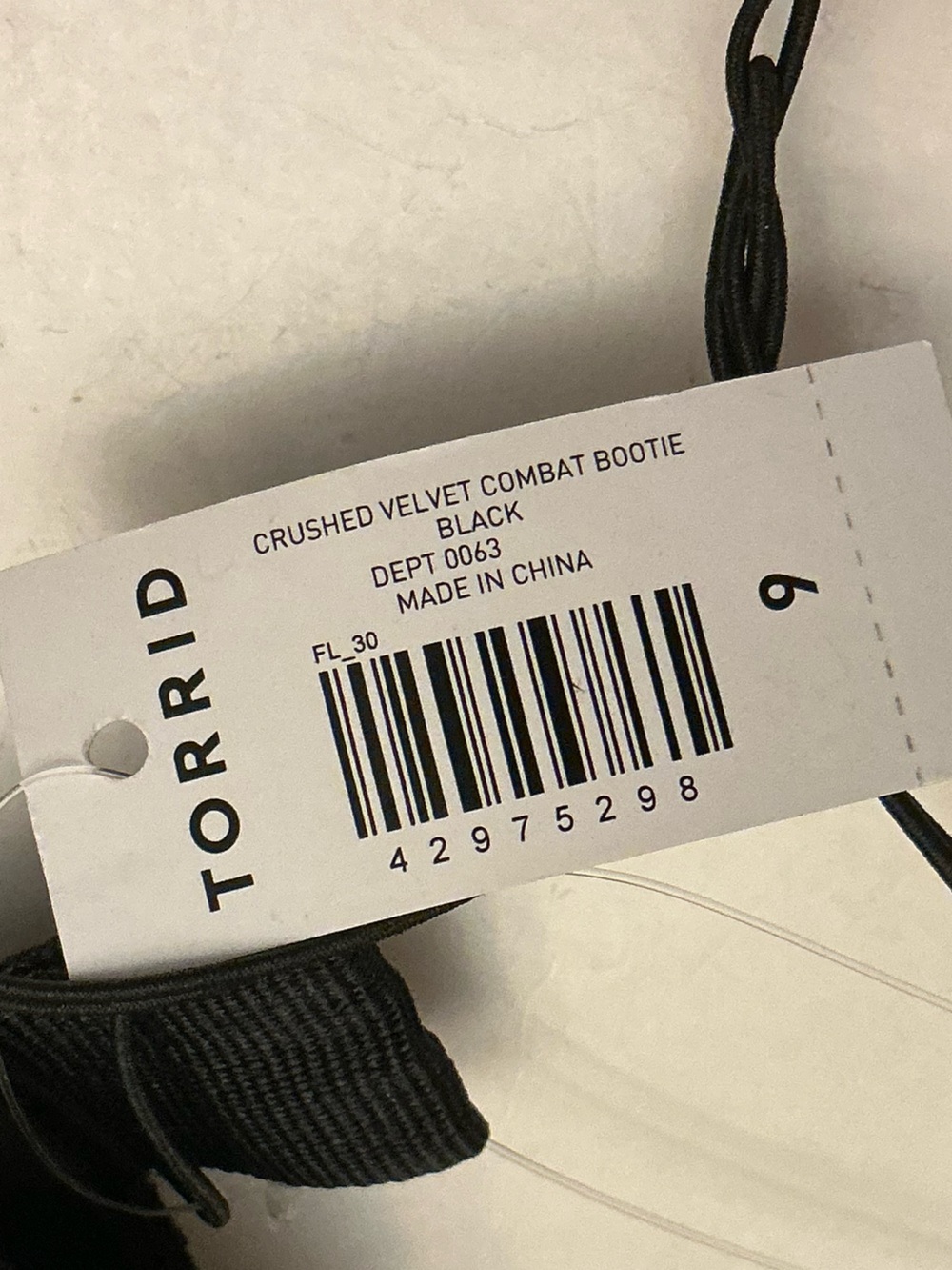 Torrid Plus Size Combat Ankle Boots Crushed Black Velvet Extra Wide Width - 9WW - Picture 15 of 16